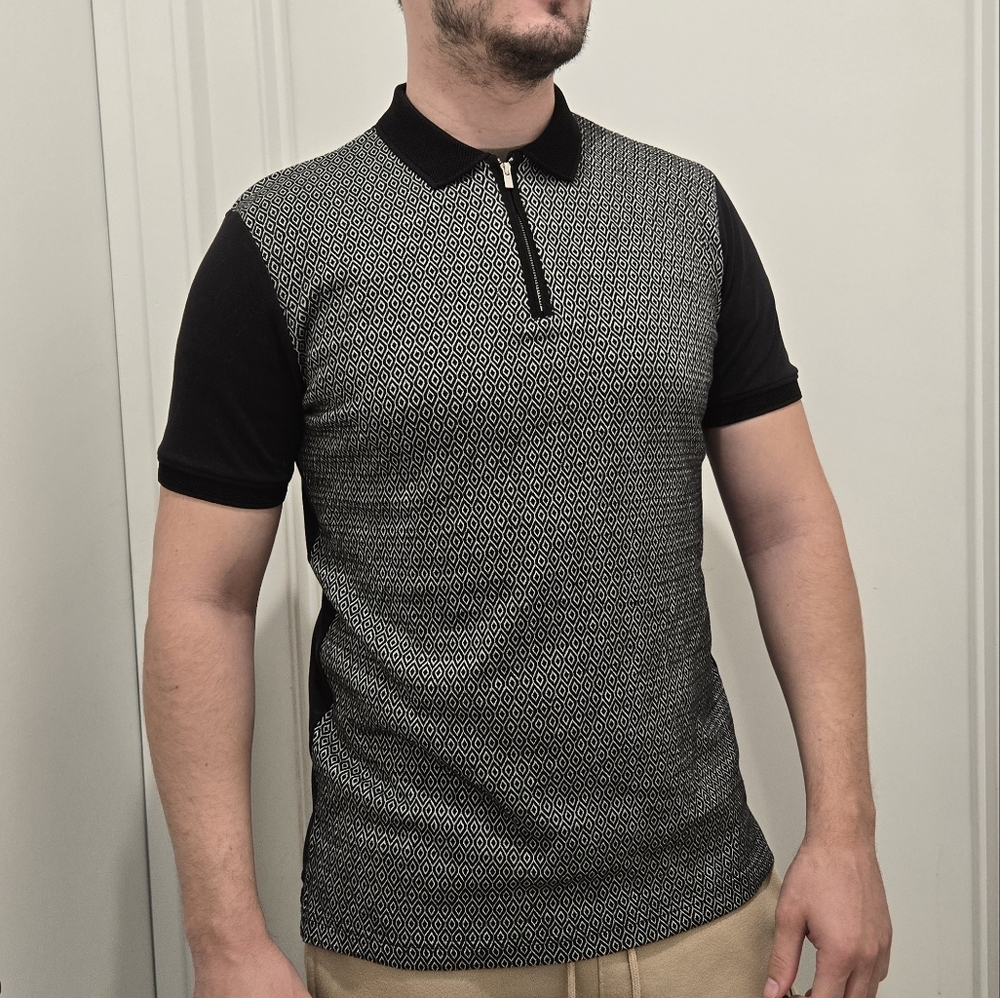 Quarter Zip ColorBlock T-shirt